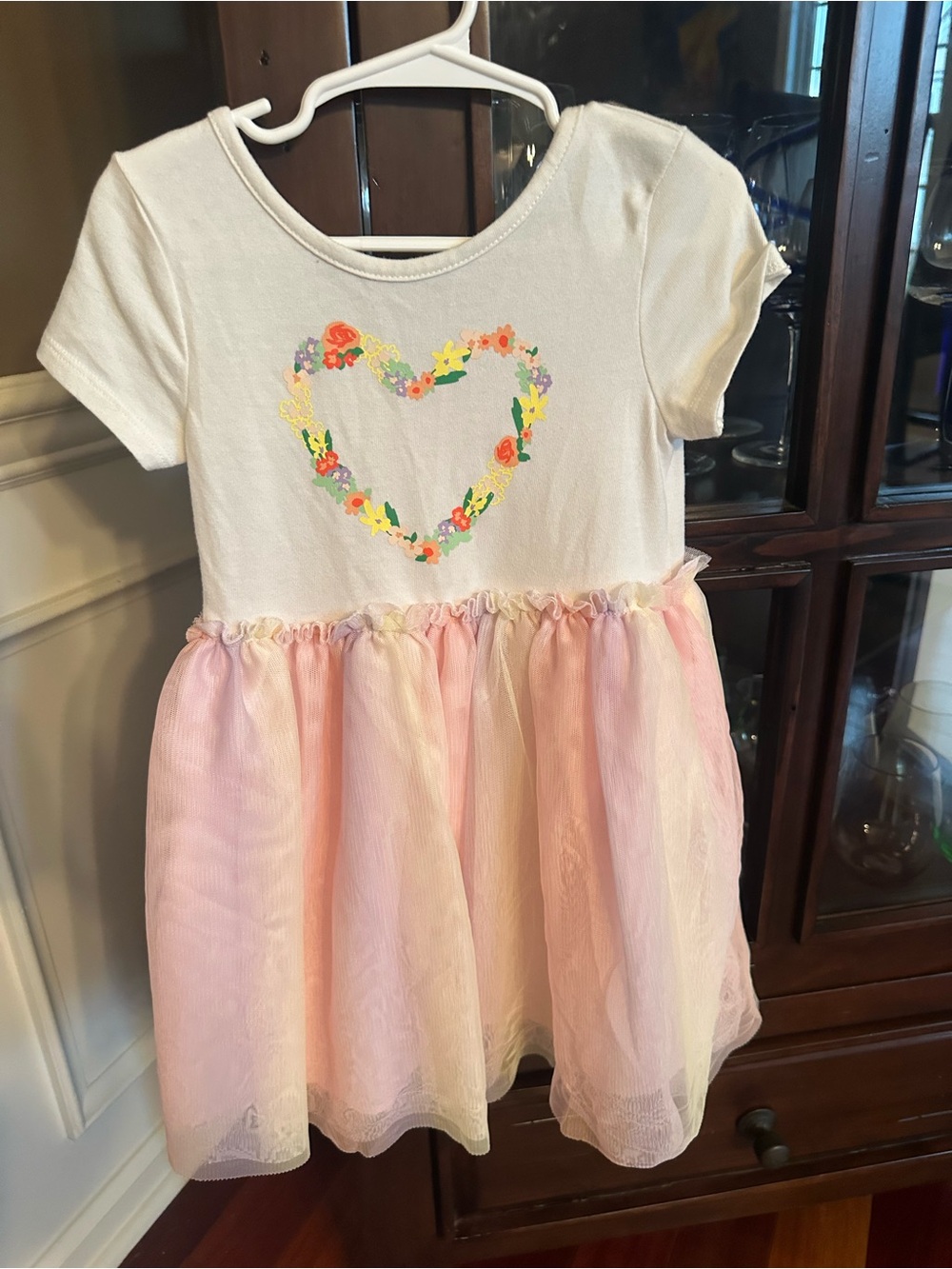 Cat and Jack Floral Heart Pastel Tulle Dress